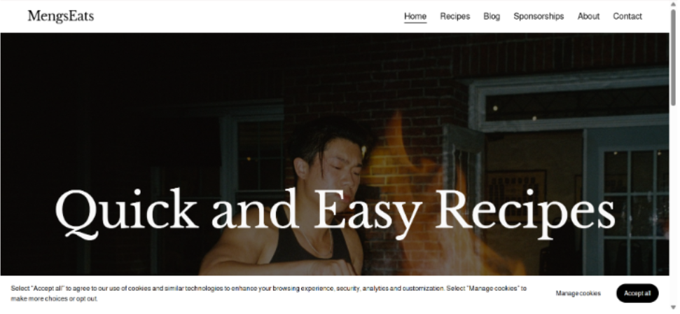 Quick and Easy Recipes page